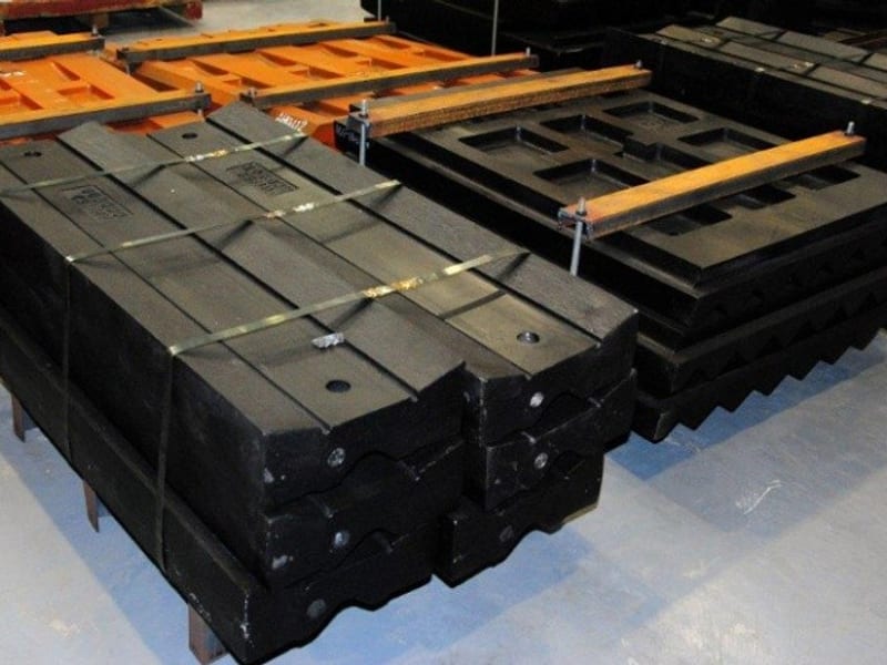 High chrome castings showing the as-cast wear surface