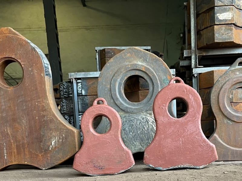 Manganese Steel Shredder Hammers cast by Melco Castings